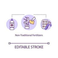 icono del concepto de fertilizantes no tradicionales vector