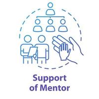 Support of mentor concept icon vector