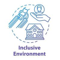 Inclusive environment concept icon vector