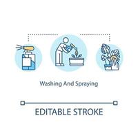 Washing and spraying concept icon vector