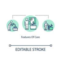 Features of care concept icon vector