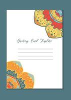 Mandala vintage template card vector