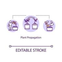 Plant propagation concept icon vector