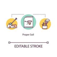 Proper soil concept icon vector