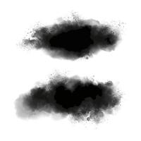 Black watercolor on white background grunge style vector illustration