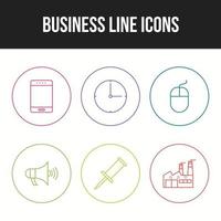 6 Unique vector icons in oe set