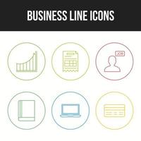 Beautiful 6 icons pack of business vector icons