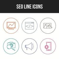 Seo line vector icon for personal and commercial use