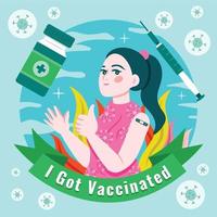 COVID-19 After Vaccine Background Template vector
