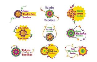 Raksha Bandhan Icon Template Set vector