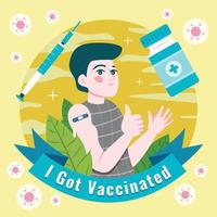 COVID-19 After Vaccine Background Template vector