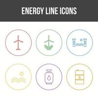 Beautiful Unique Energy Vector Icon Set