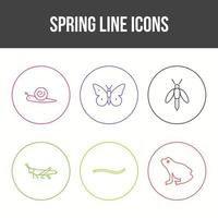 Unique Spring Vector Icon Set