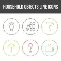 Unique Household Objects Vector Icon Set