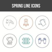 Unique Spring Vector Icon Set