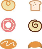 Bread icons set vector