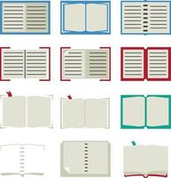 Book icons set vector