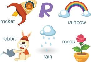 Alphabet R set vector