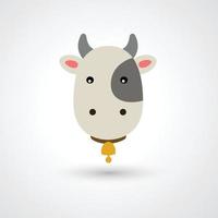 Cow head icon vector