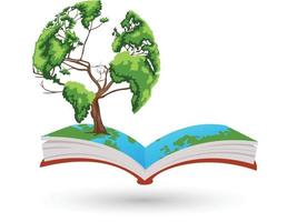 The tree book vector