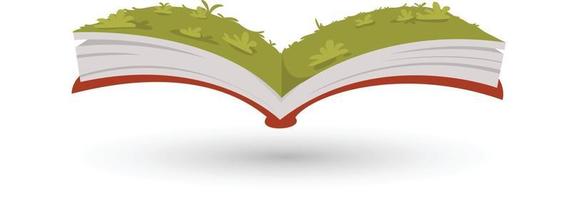 the grass garden in the book vector