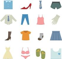 Clothing icons set vector