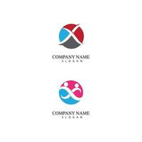 X Letter Logo Template vector icon illustration design