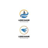 Logotipo de diseño de ilustración de vector de icono de onda de agua