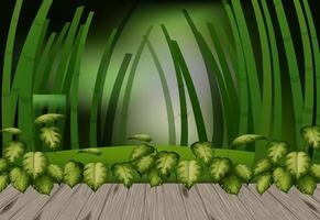 Empty nature landscape scene with blur background vector