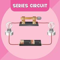 Series circuit infographic diagram vector