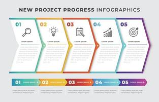 New Project Infographic Template vector