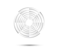 Abstract Lines in Circle Form. Geometric shape, Striped Spiral vector