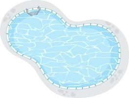 Top view of swimming pool on white background vector