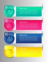 modern text box template, infographics banner vector