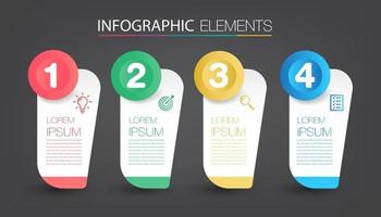 modern text box template, infographics banner vector