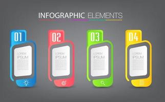 modern text box template, infographics banner vector