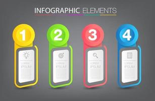 modern text box template, infographics banner vector