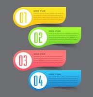 modern text box template, infographics banner vector