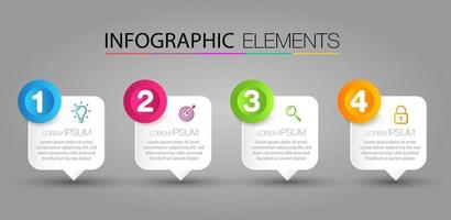 modern text box template, infographics banner vector