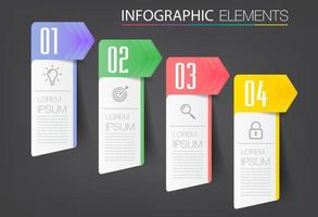 modern text box template, infographics banner vector