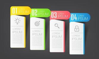 modern text box template, infographics banner vector