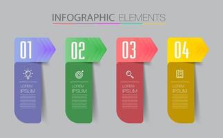 modern text box template, infographics banner vector