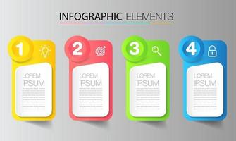 modern text box template, infographics banner vector