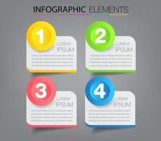 modern text box template, infographics banner vector