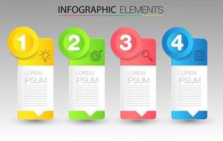 modern text box template, infographics banner vector