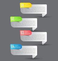 modern text box template, infographics banner vector