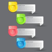 modern text box template, infographics banner vector