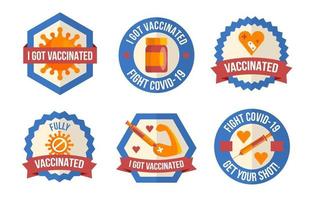 Covid-19 After Vaccine Badge vector