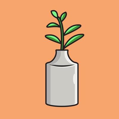 minimalist plant pot illustration