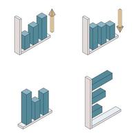 Ilustración del gráfico de análisis de datos. vector